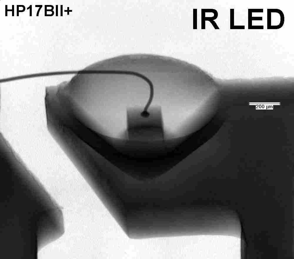 A8 IR LED Tilted 45 Degrees The shape of the reflector may be