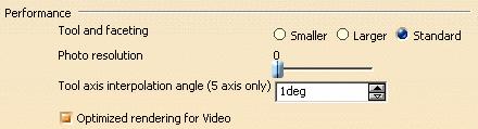 Tool and faceting There are three methods of tool faceting used in Video simulation: Standard, Smaller and Larger.