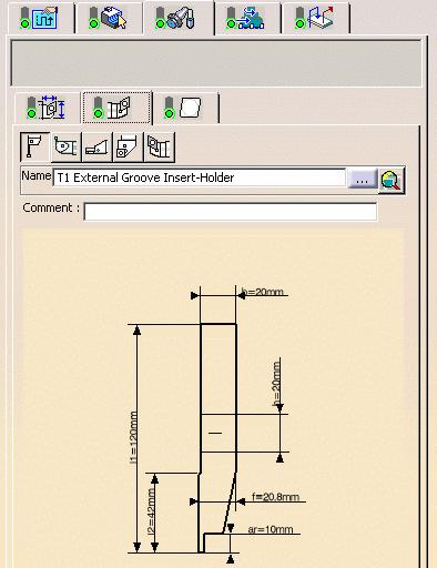 Edit the Tool of a Turning Operation This task shows you how to edit the tool of a turning operation. A machining operation always has a tool assigned to it (default tool, for example).