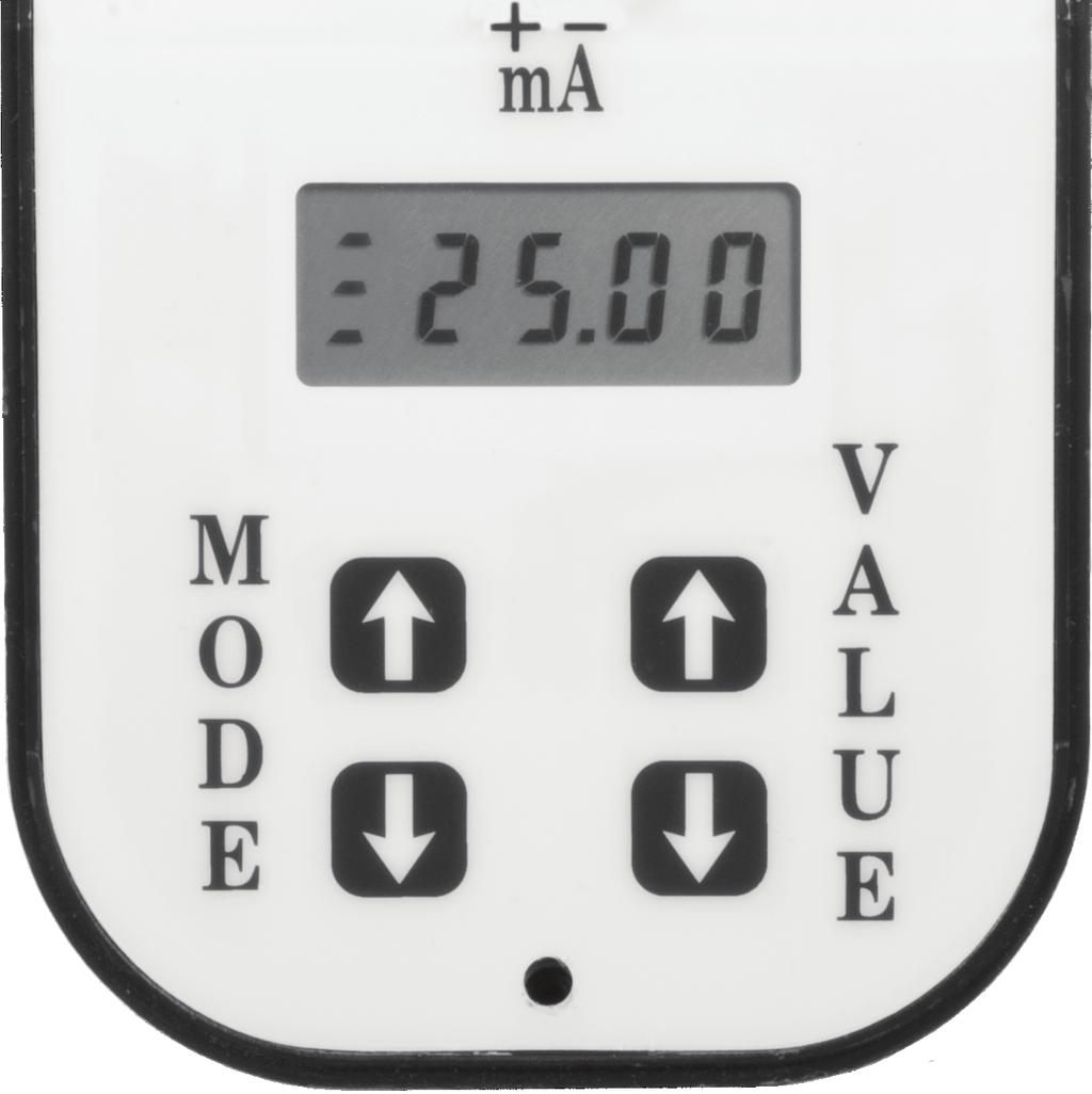 1 Along with the buttons and the display, the LPU-2127 includes a detected signal strength indicator.