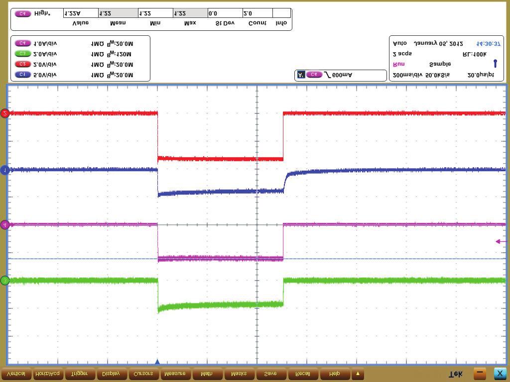 Maximum Flash Current Waveform Figure shows the AAT1278 Flash Current waveform with a FLEN pulse. I OUT maintains 1.