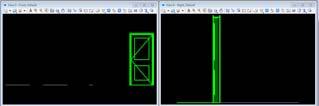 Door placed parametrically (cutting holes in walls as well) (2-4 clicks) Parametrics allow for control of glass, frames,