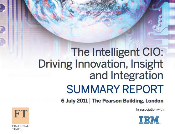 2011: Intelligence With technology a cri3cal enabler of business success, what can CIOs do to capture insights and enable integra3on at a 3me when they