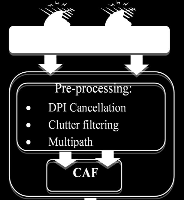 Space Adaptive Processing techniques A CAF is generated with the signal acquired by each single