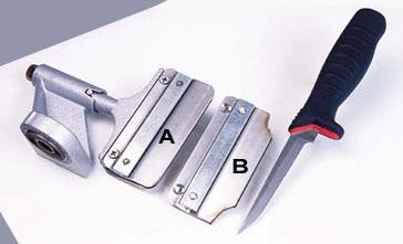 Standard 100mm flip-over can be machined to take short blade or pocket knives: Note: Knives to 7 can still be sharpened.