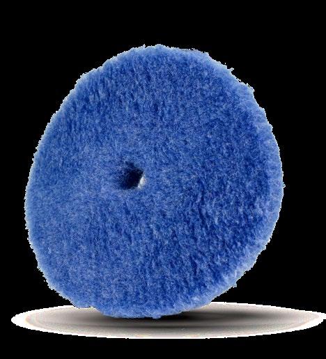 Blue Hybrid Wool PROFILE Attachment method: Hook & loop Backing plate 43-WH Description Blue Hybrid Wool Blue Hybrid Wool with Center Hole