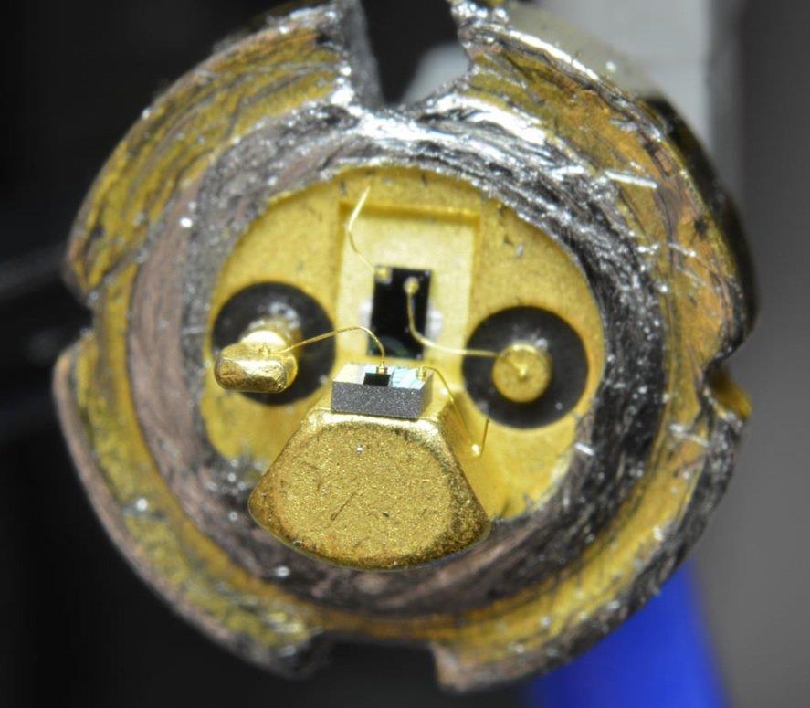 Figure 2. A laser diode with the case cut away.