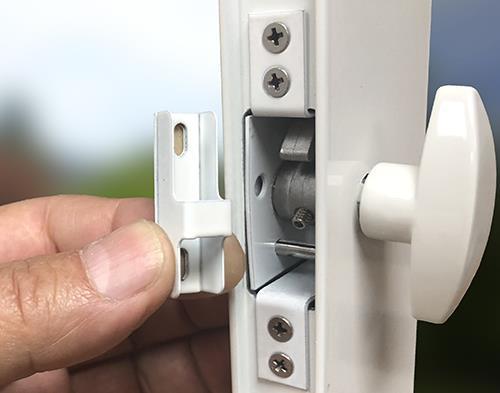 STEP 22: Insert Lock Hasp into the Door Lock Housing Insert the Lock Hasp into the Door Lock Housing