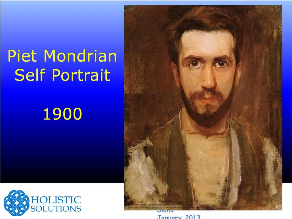 He's Piet Mondrian, a Dutch artist who lived from 1872 through 1944 here's a