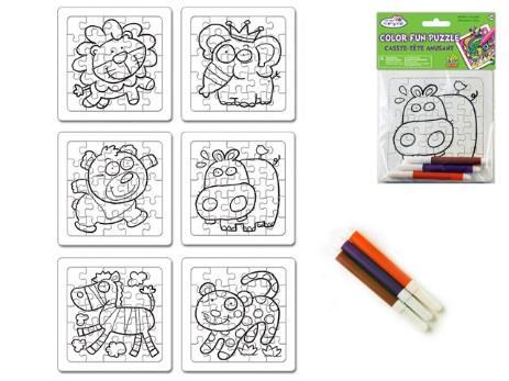 Foam-Fun Animal Visor DIY Colour-Fun Puzzle w/markers 2oz