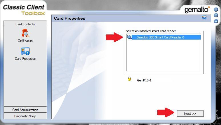 displayed on your screen: Figure 6 Click on Card Properties (see red arrow in figure 7).