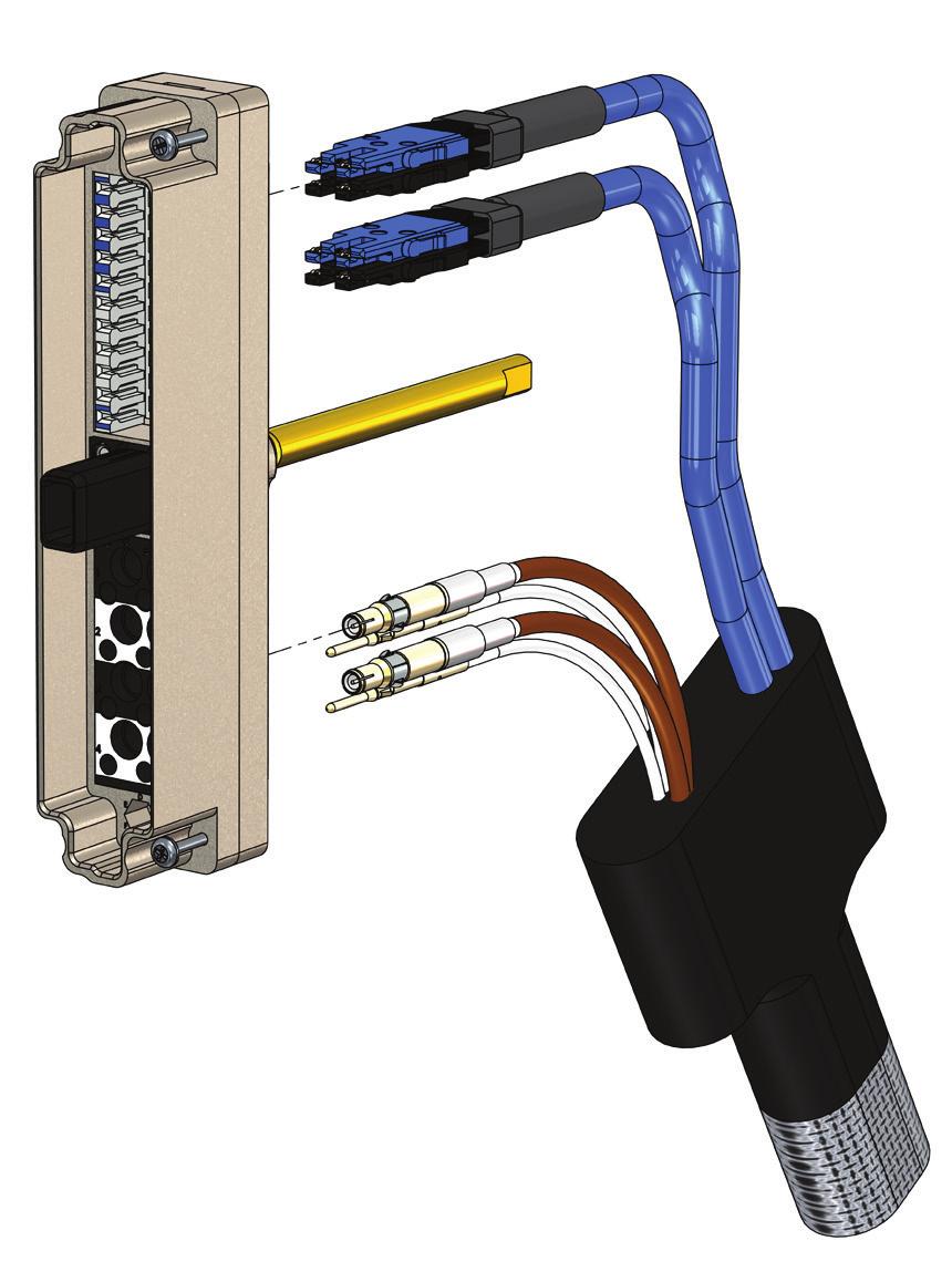 NOTE: For VTAC HSD Patchcords skip steps 3, 4 and 5. Extract VTAC HSD Patchcords per the VTAC HSD User s Manual. 3. Using the Phillips head screwdriver, remove the two flat head assembly screws from the back of the receiver (Figure A).