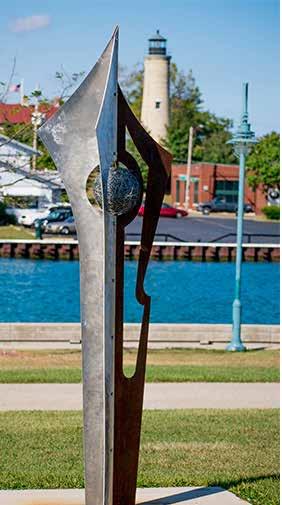 The Sculpture Walk adds to the scenic walk offering residents and visitors a pleasant, cultural experience.