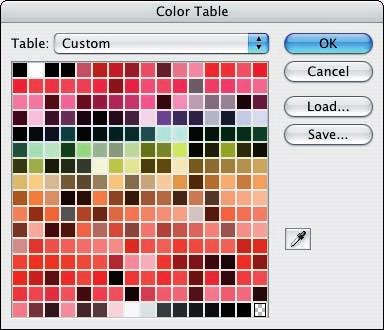 102640 ch03.1.qxp 3/2/07 3:47 PM Page 73 Understanding Color Modes 3 FIGURE 3.12 The Indexed Color dialog box. FIGURE 3.13 Create a custom palette.
