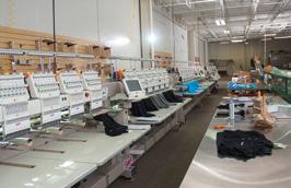 We have SWF embroidery machines that can sew 1,000 stitches per minute and have