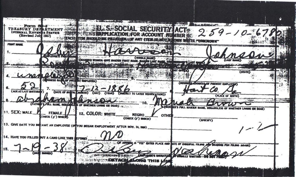 You can order a copy of the application that your ancestor filled out when they applied for a Social Security Number: the SS-5. I have done this, and they really are neat, but they aren t cheap.