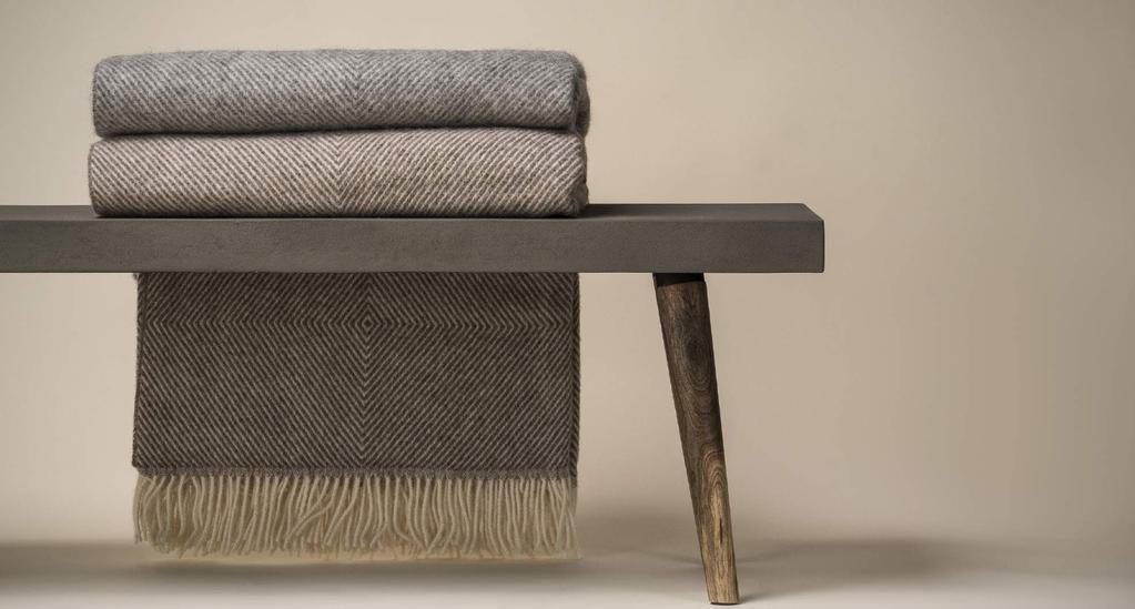 Tribute to Scandinavia Back to nature At Silkeborg Uldspinderi we have created a collection of beautiful throws in the special grey wool from the Gotland fur sheep.