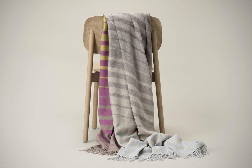 Santiago & Bogota Santiago and Bogota are woven in pure baby alpaca, resulting in fantastically soft, light and luxurious throws.