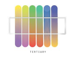 Tertiary Colors are made by mixing any two secondary colors or by neutralizing a color