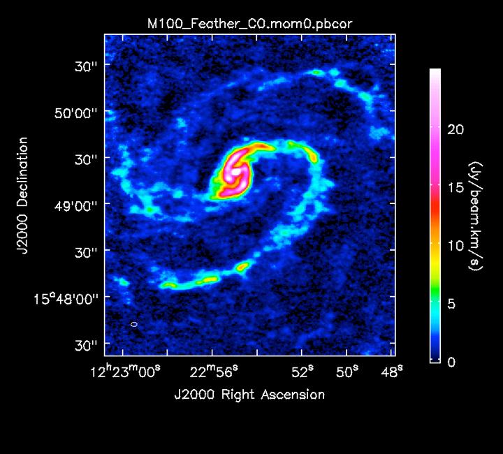 ALMA Science Verification: M100 Integrated CO line intensity