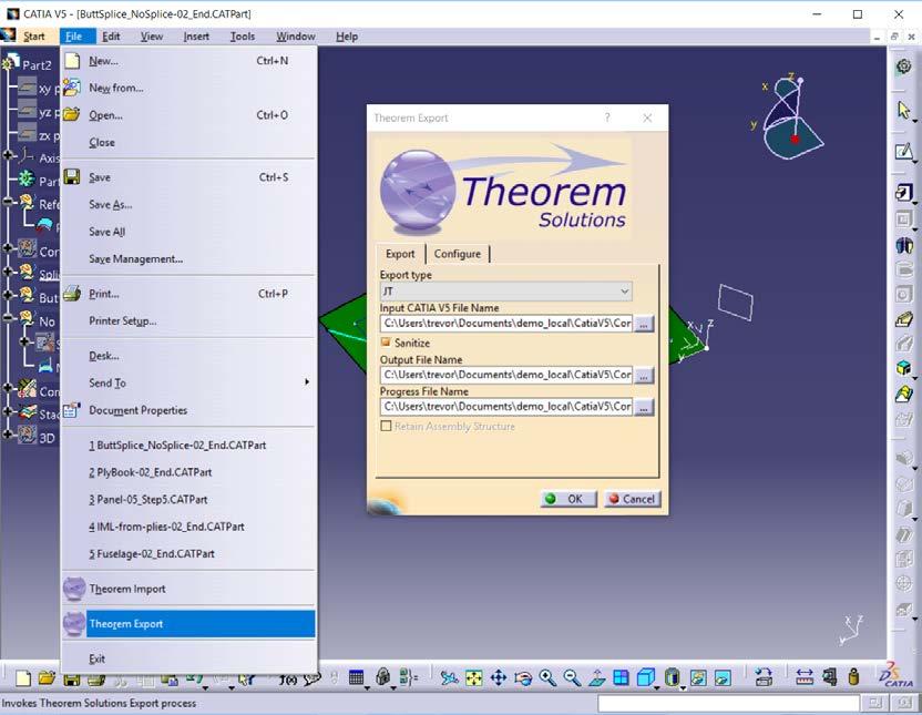 cmd Alternatively, to add the paths to the Theorem installation into another CATEnv file refer to the Dassault documentation for using the standard CATIA V5 command setcatenv.