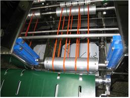 Results and Discussion Pasting machine design The pasting machine consists of a laver feeding device, pasting rollers, a power transmission device, a control unit, a gruel supplying device, a hopper,