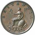 $100 1057 Great Britain, George III, cartwheel twopence,