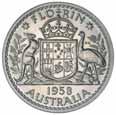 Ex B.J.Hibbard Collection. 1217 Elizabeth II, Melbourne Mint, proof set, 1956. The penny toned, FDC.