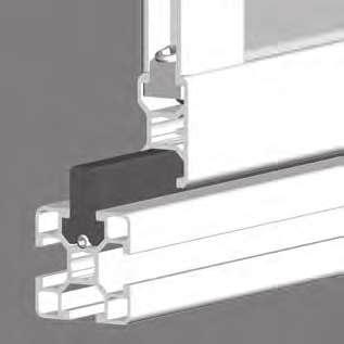 to the aluminium profile 50m - Buffer for sliding doors - Cover