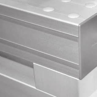 1021/0 - Aluminium, natural - Weight 0,030 kg/m - Also deliverable in aluminium anodized part no. 20.