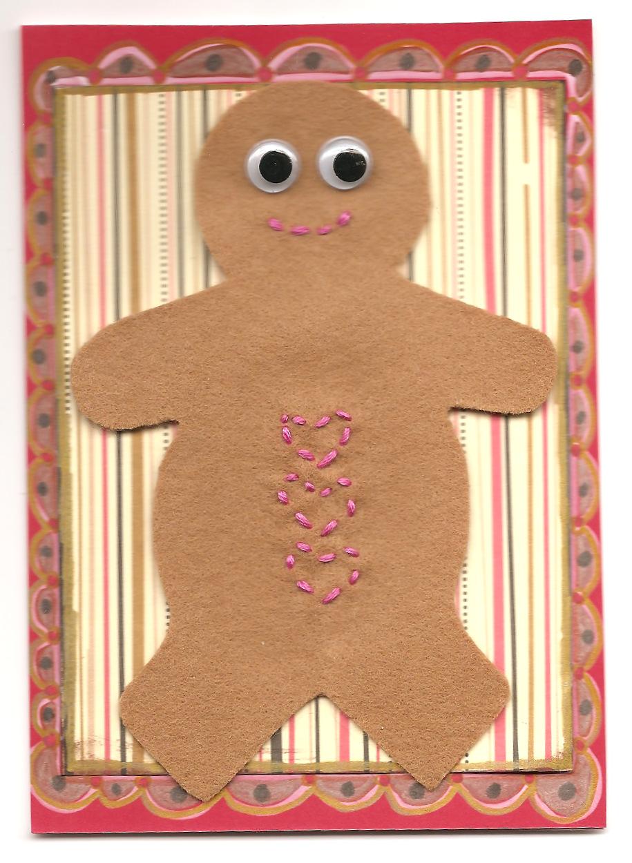 Gingerbread People Shaped Card I ve included two sheets of gingerbread people templates so you have many options for making card or gift tags or card toppers.