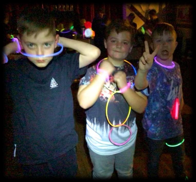 Lighting up your Young People Before you get started, let your young people get ready for the night by making glow stick bracelets & necklaces for them to wear for the evening.