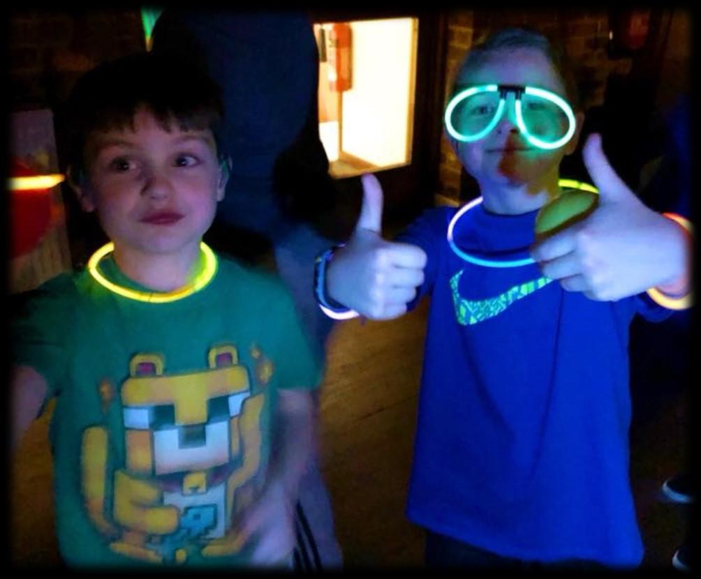 However by getting your young people to wear glowsticks, this means you are lighting up your room for your activities and it is a great way of seeing where your young people are once you turn off the