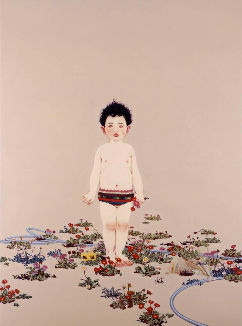 Press Release 2012/06/15 Hara Documents 9 Masako Ando: The Garden of Belly Button July 12 (Thursday) August 19 (Sunday), 2012 Masako Ando paints children, animals and plants on porcelain-smooth