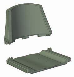 The metal Seat Mounting Brackets attach to the platform on the opposite side from the ladder