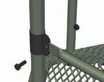 Run one of the Safety Rails between the Clamps and secure using a 1 bolt and