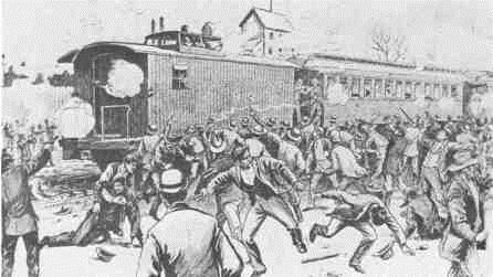 The Pullman Company Strike In June 1894, workers at the Pullman sleepingcar factory in Pullman, Illinois struck because he had cut wages but refused to