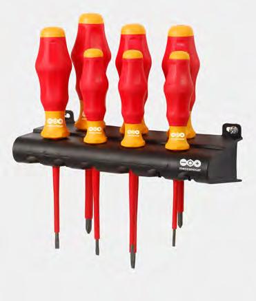7 Series screwdrivers VDE electricians supporting Mecrack For slotted screws and Phillips Handle non-roll multicomponent CONTENT: Cut: