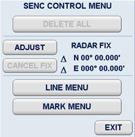 Radar Procedure: Operator controls Task Step 1 Open the FUNC menu. Step 2 Select the SENC button. Step 3 Switching over between SENC ON and OFF function.