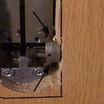 Step 4: Installing Lock Body In Door If door is hollow, see the step on installing hollow door spacers at the
