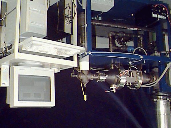 optical diagnostics. The air supply system provides the combustor with 0.25 kg/s (0.5 lbm/s) of air preheated up to 500 K (450 F) at up to 2 MPa (300 psig) for approximately 10 minutes.