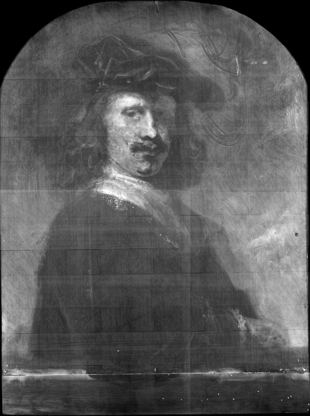 [7] Unlike Rembrandt, however, he did not depict himself wearing a cross hanging from the gold chain around his neck.