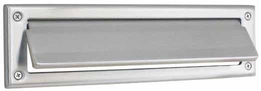 83 002-264 Dull Chrome 75.83 emtek mail slot - Special Order 3-/6" L x 3-3/8" Height, 5/8" Proj. 2280 baldwin MAIL PLATE SLEEVES Stainless Steel, fits.75" thick doors.