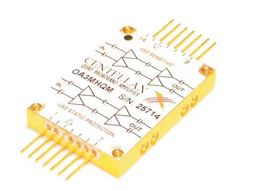Description Quad Input 28 Gb/s Broadband 8 V Lithium Niobate Modulator Driver Amplifier The OA3MHQM is a small, four channel, high performance, broadband 28 Gb/s Lithium Niobate optical modulator
