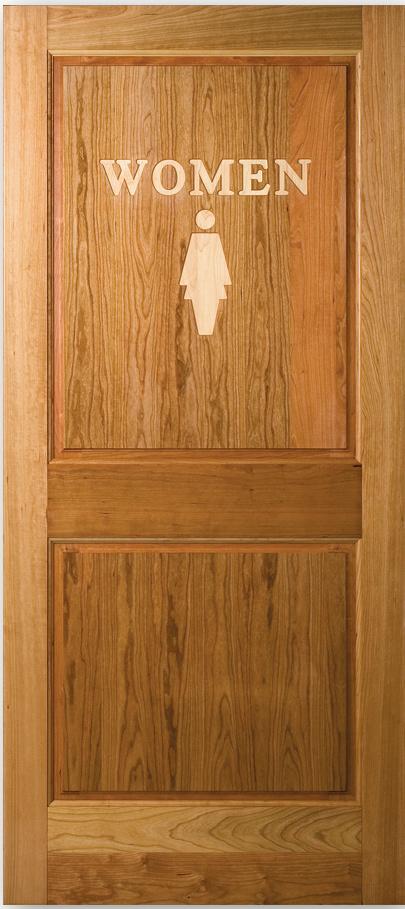Wood 1-3/4 thick doors have 3/4 thick raised panels (square and