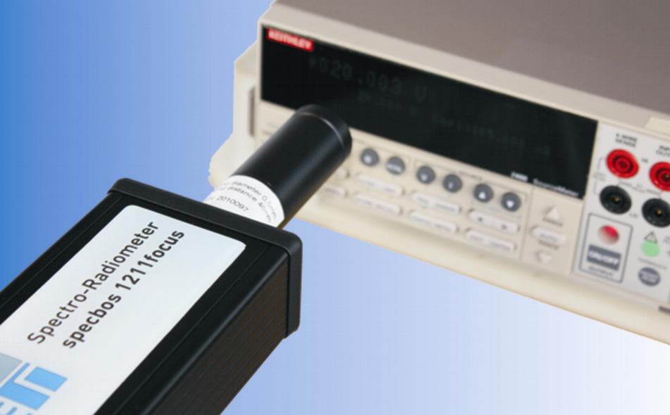 Spectroradiometer specbos 1211 focus specbos 1211 focus can be used for the measurement of small luminous sources such as alphanumeric or symbolic displays, back illuminated signs and mini CCFL tubes.