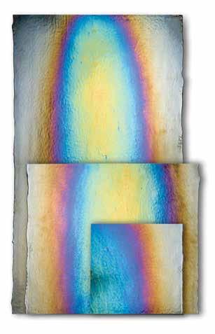 SHEET GLASS Irid & Textured Rainbow Iridescent Iridescent sheets with our signature matte surface and textured styles.