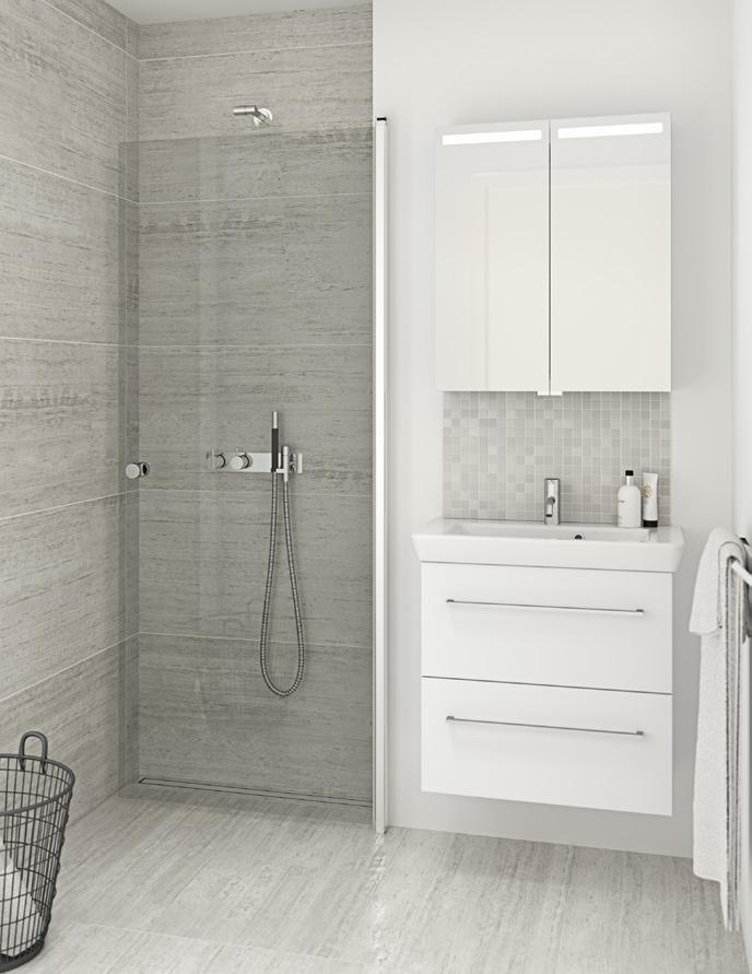 S2-WHITE MATT 60 Dansani Selection - S2 Slim and easy to fit furniture packs ideal for smaller bathrooms and shower rooms.