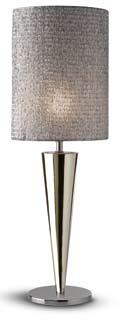 Floor and table lamps in hand decorated maiolica with polished Silver finish.