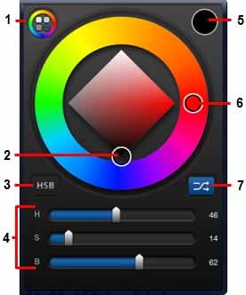 Color Editor Tap to access the Color Editor. If it is grayed out, flip to the first or second page of brushes. Use the Color Editor panels to create or choose a color.